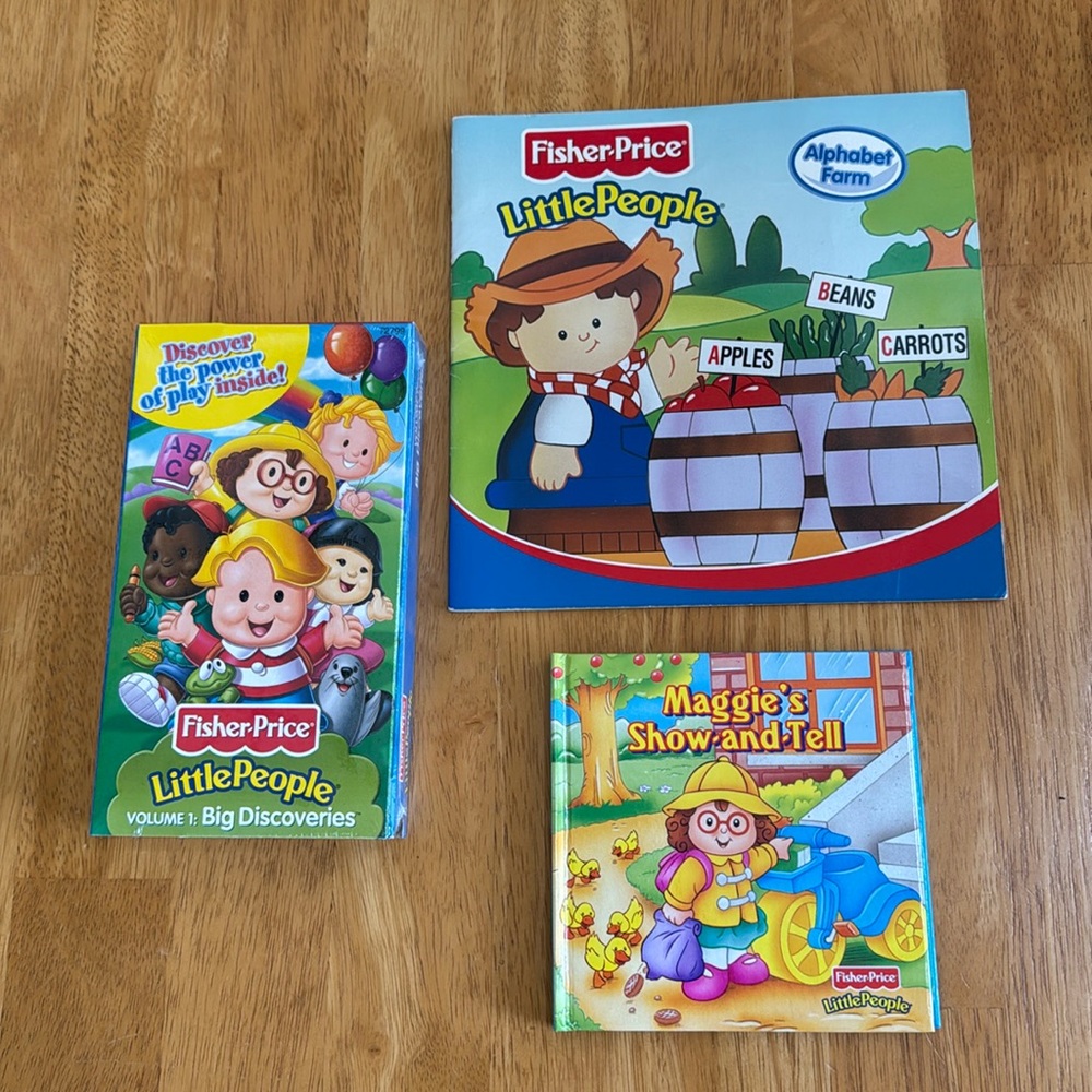 RARE Fisher Price Little People Big Discoveries Vol 1 VHS Tape Toddler Books